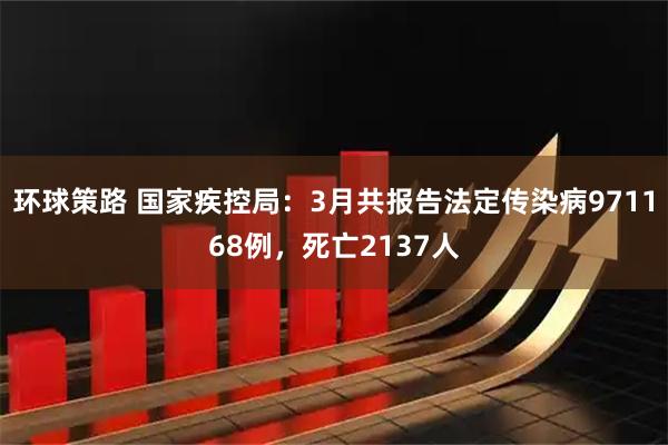 环球策路 国家疾控局：3月共报告法定传染病971168例，死亡2137人