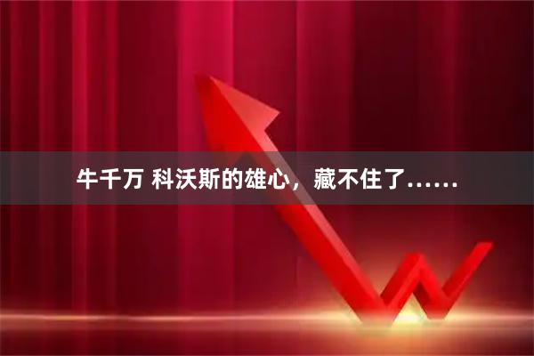 牛千万 科沃斯的雄心,藏不住了……