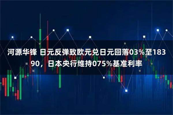 河源华锋 日元反弹致欧元兑日元回落03%至18390，日本央行维持075%基准利率