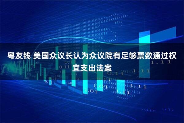 粤友钱 美国众议长认为众议院有足够票数通过权宜支出法案