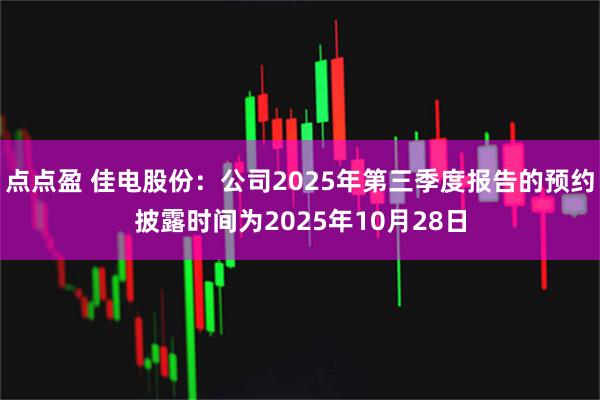 点点盈 佳电股份：公司2025年第三季度报告的预约披露时间为2025年10月28日